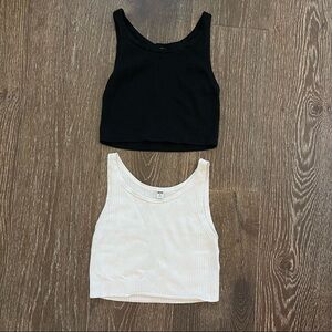 Uniqlo Ribbed Cropped Tanks